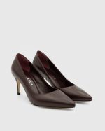 PATRICIA Burgundy Leather Women's Stiletto - Image 3