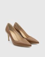 PATRICIA Brown Leather Women's Stiletto - Image 3