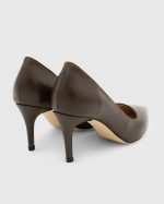 PATRICIA Dark Brown Leather Women's Stiletto - Image 4