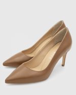 PATRICIA Brown Leather Women's Stiletto - Image 2