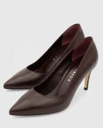PATRICIA Burgundy Leather Women's Stiletto - Image 2