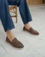 ELROYA Brown Leather Women's Loafer - Image 3