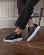 LUNETTE Black Leather Women's Sneaker - Image 3