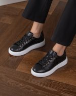 LUNETTE Black Leather Women's Sneaker