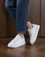 LUNETTE White Leather Women's Sneaker