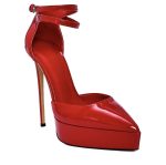 CARMELINE Red Leather Women's Heeled Sandal - Image 2