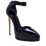 CARMELINE Black Leather Women's Heeled Sandal - Image 2
