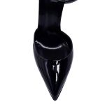 CARMELINE Black Leather Women's Heeled Sandal - Image 3