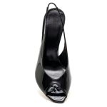 DESIRE Black Leather Women's Heeled Sandal - Image 3