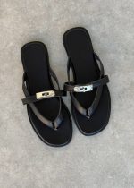 KALTRA Black Leather Women's Mulle