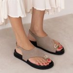 EVORA Mink Suede Leather Women's Mulle