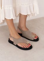 EVORA Mink Suede Leather Women's Mulle