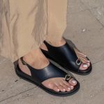 EVORA Black  Leather Women's Mulle