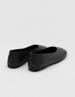 RAVENA Black Leather Women's Ballerina - Image 4