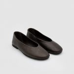 RAVENA Brown Leather Women's Ballerina
