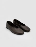 RAVENA Brown Leather Women's Ballerina