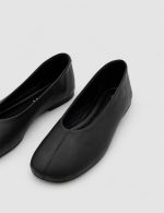 RAVENA Black Leather Women's Ballerina - Image 3