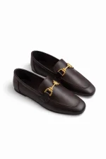 AXEL Brown Leather Women's Loafer - Image 2