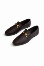 AXEL Brown Leather Women's Loafer - Image 3