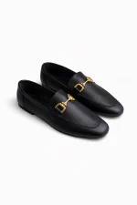 AXEL Black Leather Women's Loafer - Image 2