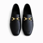 AXEL Black Leather Women's Loafer