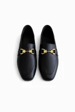 AXEL Black Leather Women's Loafer