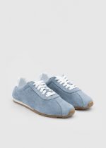 LADIN Ice Grey Suede Leather Women's Sneaker - Image 2