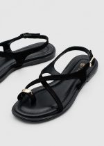 AMAR Black Suede Leather Women's Sandal - Image 2