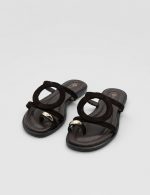FLUI Brown Suede Leather Women's Mulle - Image 3