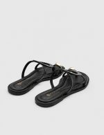 FLUI Black  Leather Women's Mulle - Image 4