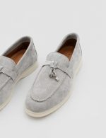 LIORA Ice Gray  Suede Leather Women's Loafer - Image 2