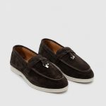 LIORA Dark Brown Suede Leather Women's Loafer