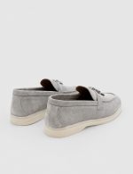 LIORA Ice Gray  Suede Leather Women's Loafer - Image 3