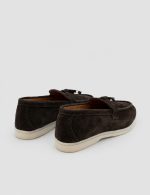 LIORA Dark Brown Suede Leather Women's Loafer - Image 3