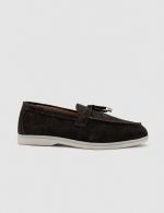 LIORA Dark Brown Suede Leather Women's Loafer - Image 2