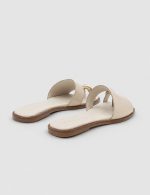 SOLARA White Leather Women's Mulle - Image 4
