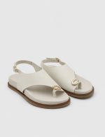 EVORA White Leather Women's Sandal