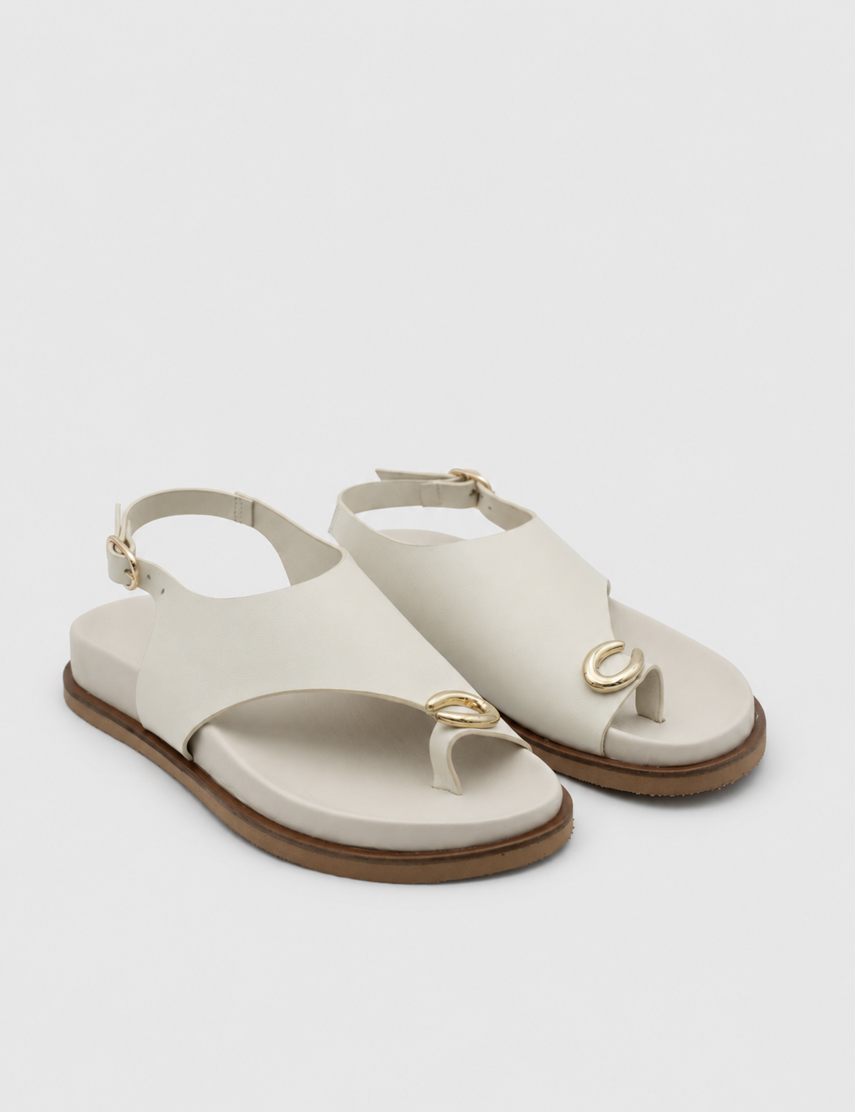 IMG_6372.JPG EVORA White Leather Women's Sandal - Image 1
