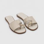 SOLARA White Leather Women's Mulle