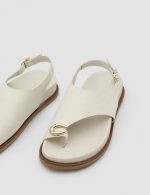 EVORA White Leather Women's Sandal - Image 3