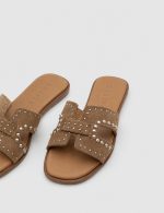 RIVIERA Brown Suede Leather Women's Mulle - Image 3