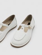 MONROE White  Leather Women's Sandal - Image 3