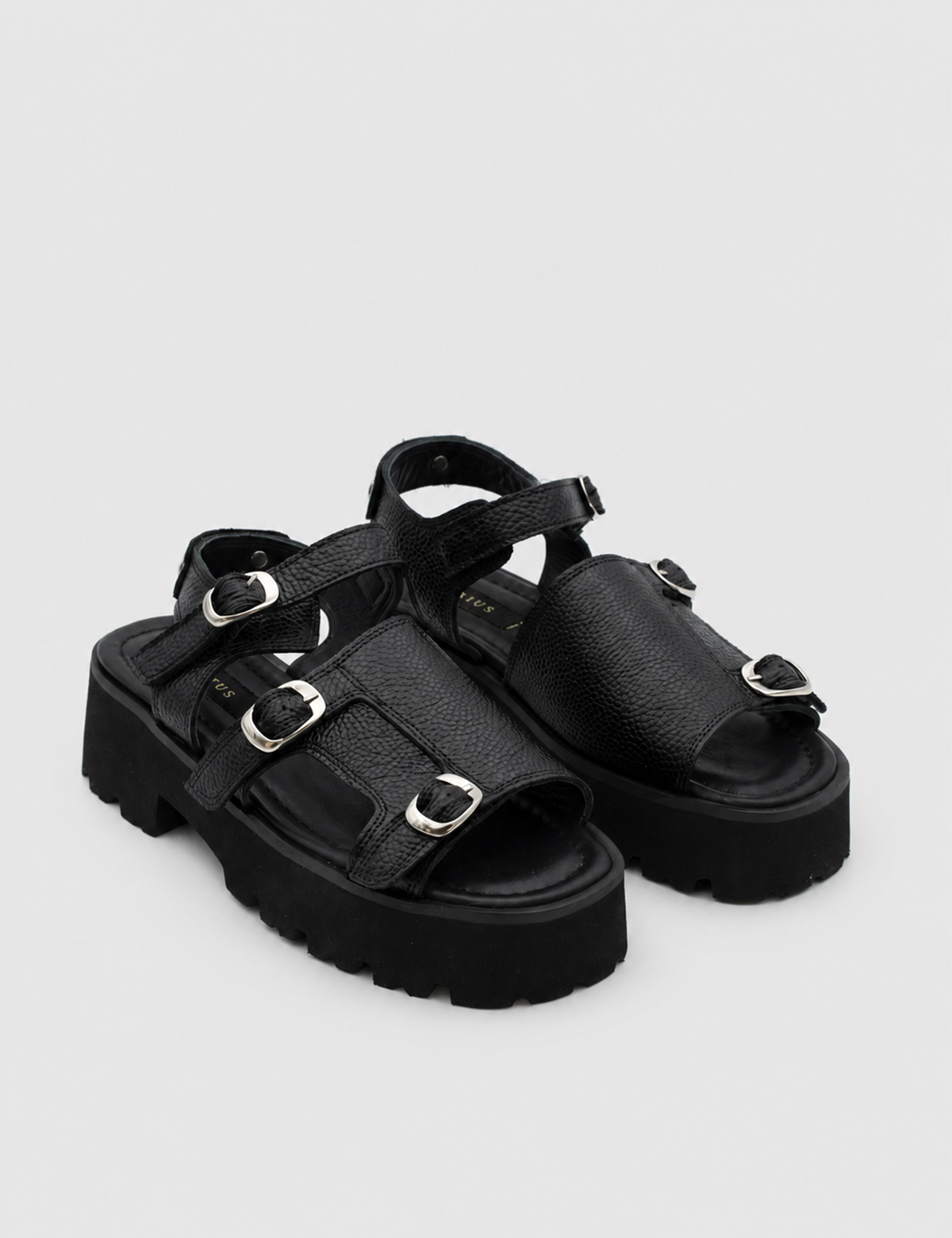 IMG_6509.JPG LUNA Black Leather Women's Sandal - Image 1