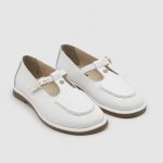 MONROE White  Leather Women's Sandal