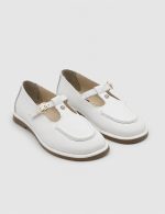 MONROE White  Leather Women's Sandal