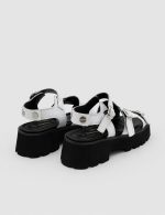 LUNA White Leather Women's Sandal - Image 4