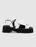 LUNA White Leather Women's Sandal - Image 2