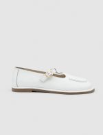 MONROE White  Leather Women's Sandal - Image 2