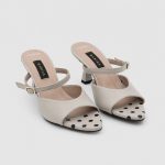 LUSIANA MINK Leather Women's Heeled Slide