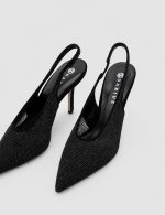 INES Black  Women's Heeled Sandal - Image 3